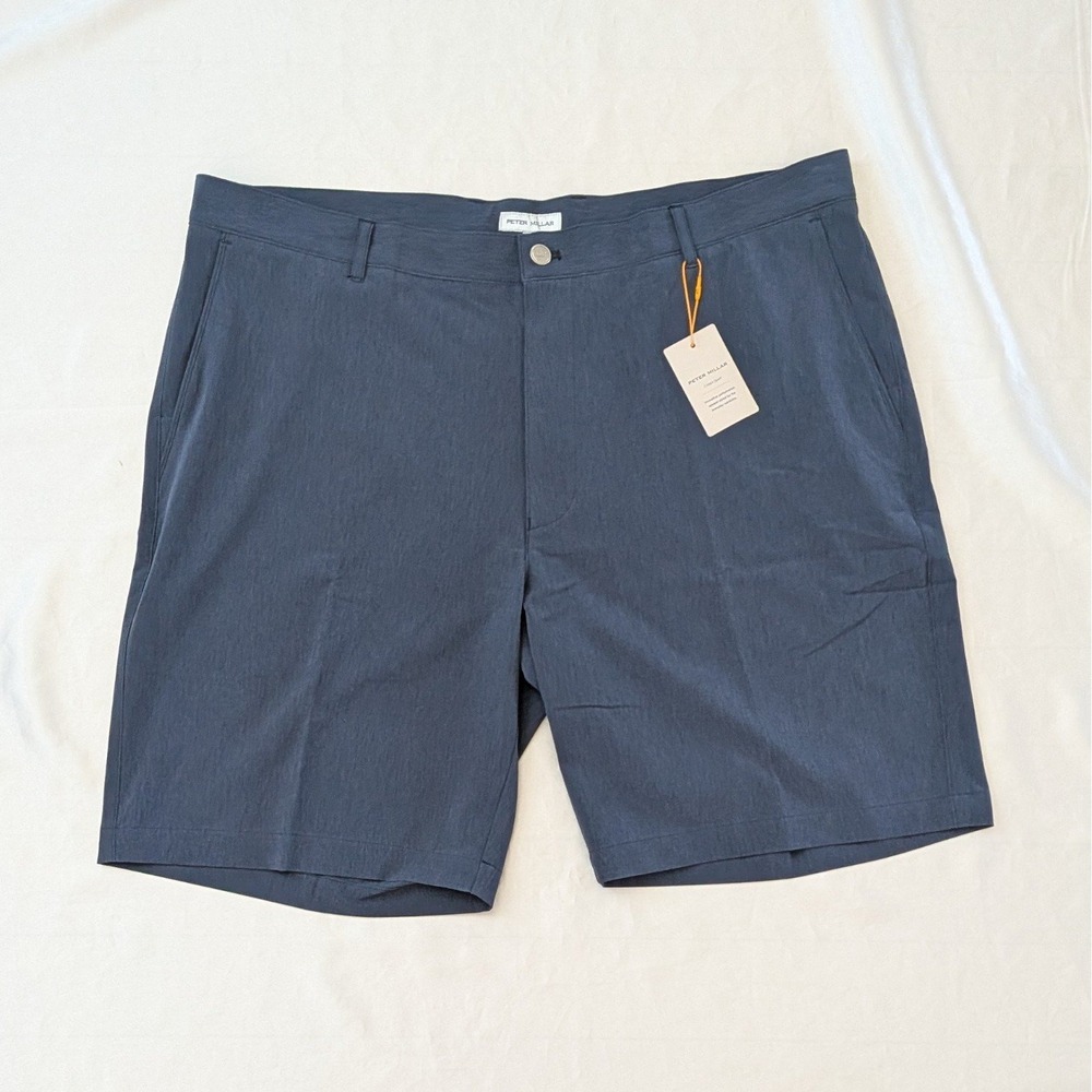 New Peter Millar Men's Shackleford Performance Hybrid Shorts Navy Size 40